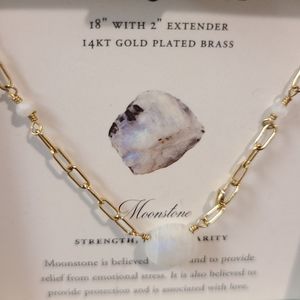 Luna Norte Gold plated Necklace With 14kt gold plated 16” and 17” chains w/ one